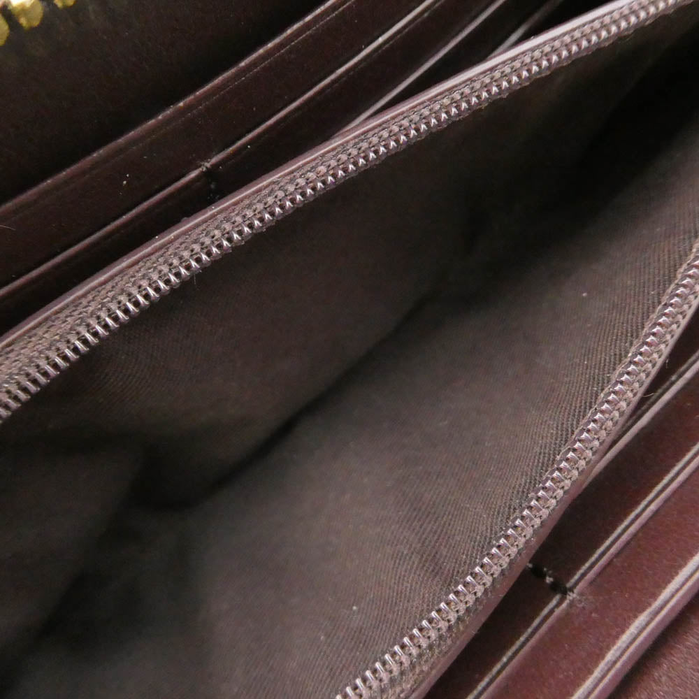 COACH コーチ F39189 ラウンドジップ シグネチャーロゴ フローラル 長財布 レザー ウォレット ライトブラウン系【中古】