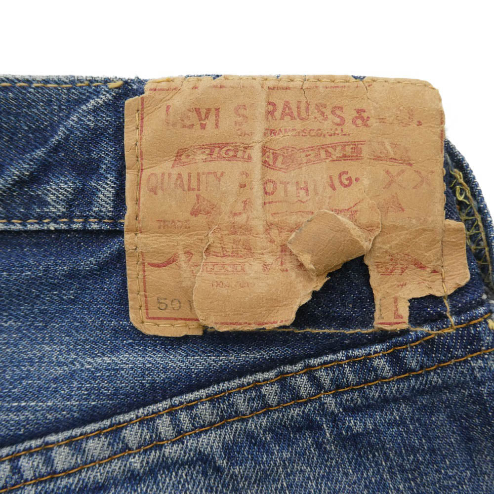 Levi's リーバイス 501 66前期 Vステッチ ズレカン サークルR ボタン裏16 デニム パンツ インディゴブルー系 31【中古】