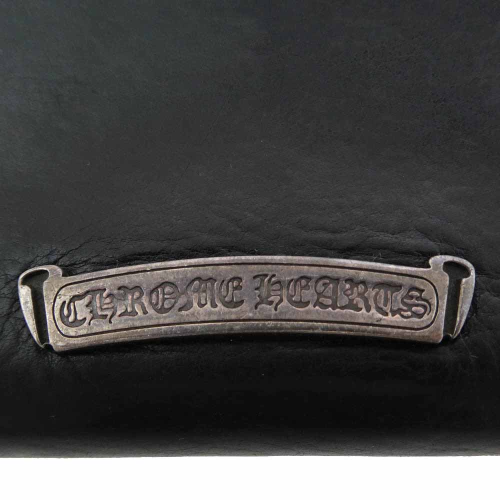 CHROME HEARTS クロムハーツ（原本無） REC F ZIP フィリグリープラス ダガージップ レザー ウォレット 財布 ブラック系 シルバー系【中古】
