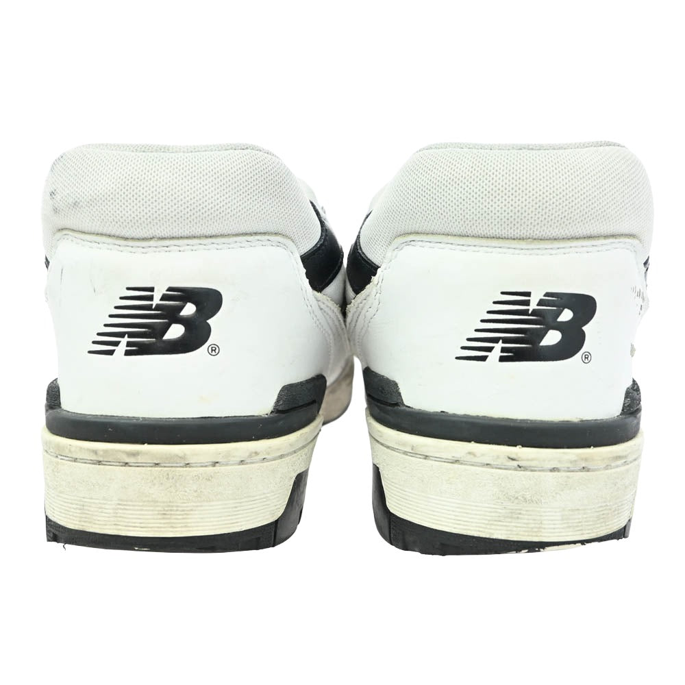 NEW BALANCE ニューバランス BB550LM1 550 Black ブラック レザー スニーカー ホワイト系 ブラック系 27.5cm【中古】