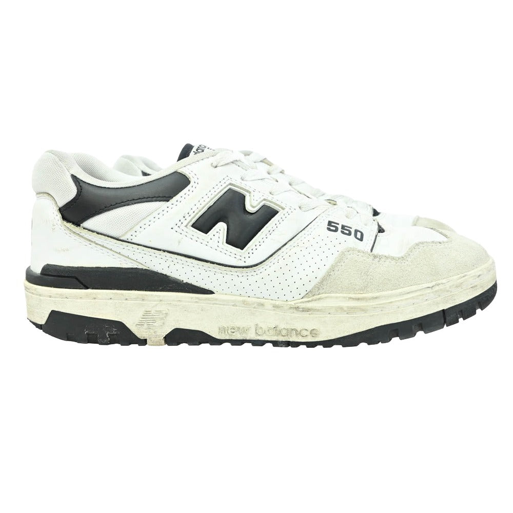 NEW BALANCE ニューバランス BB550LM1 550 Black ブラック レザー スニーカー ホワイト系 ブラック系 27.5cm【中古】