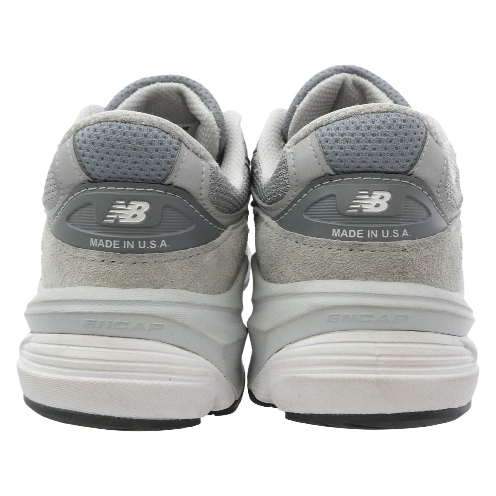 NEW BALANCE ニューバランス M990GL6 990V6 Gray グレー スエード スニーカー グレー系 25cm【中古】