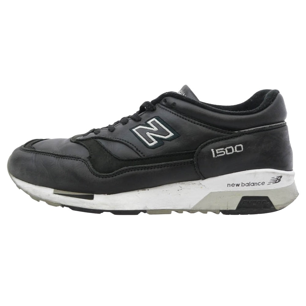 NEW BALANCE ニューバランス M1500BK M1500BK Black ブラック レザー スニーカー ブラック系 US9.5【中古】