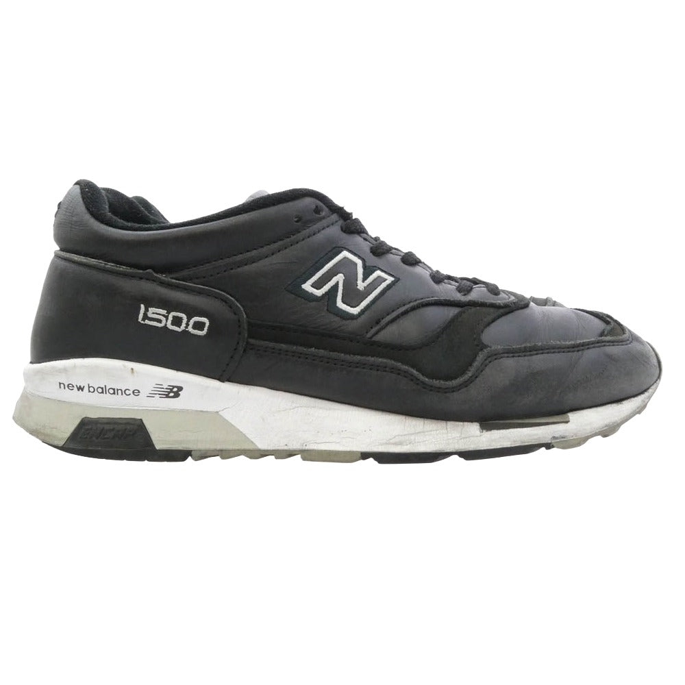 NEW BALANCE ニューバランス M1500BK M1500BK Black ブラック レザー スニーカー ブラック系 US9.5【中古】
