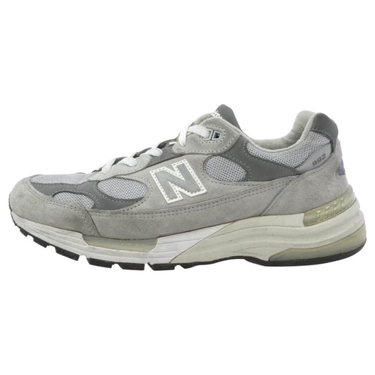 NEW BALANCE ニューバランス M992GR 992 Gray グレー スエード スニーカー グレー系 27.5cm【中古】