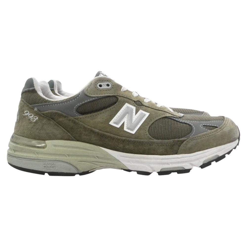 NEW BALANCE ニューバランス MR993MG 993 Military Green ミリタリーグリーン スエード スニーカー ダークブラウン系 27.5cm【中古】