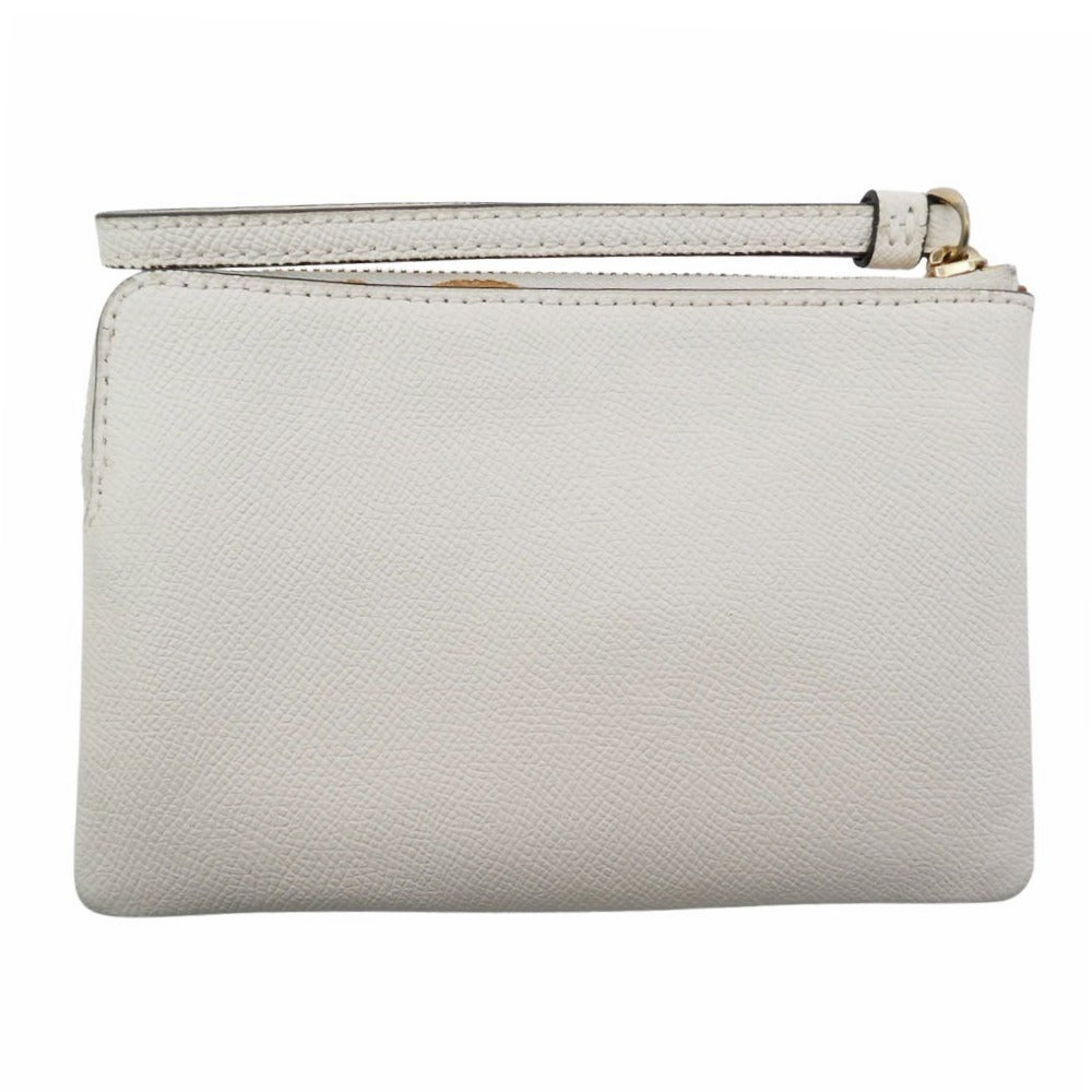 COACH コーチ F58032 リストレット レザー ポーチ コインケース オフホワイト系【中古】