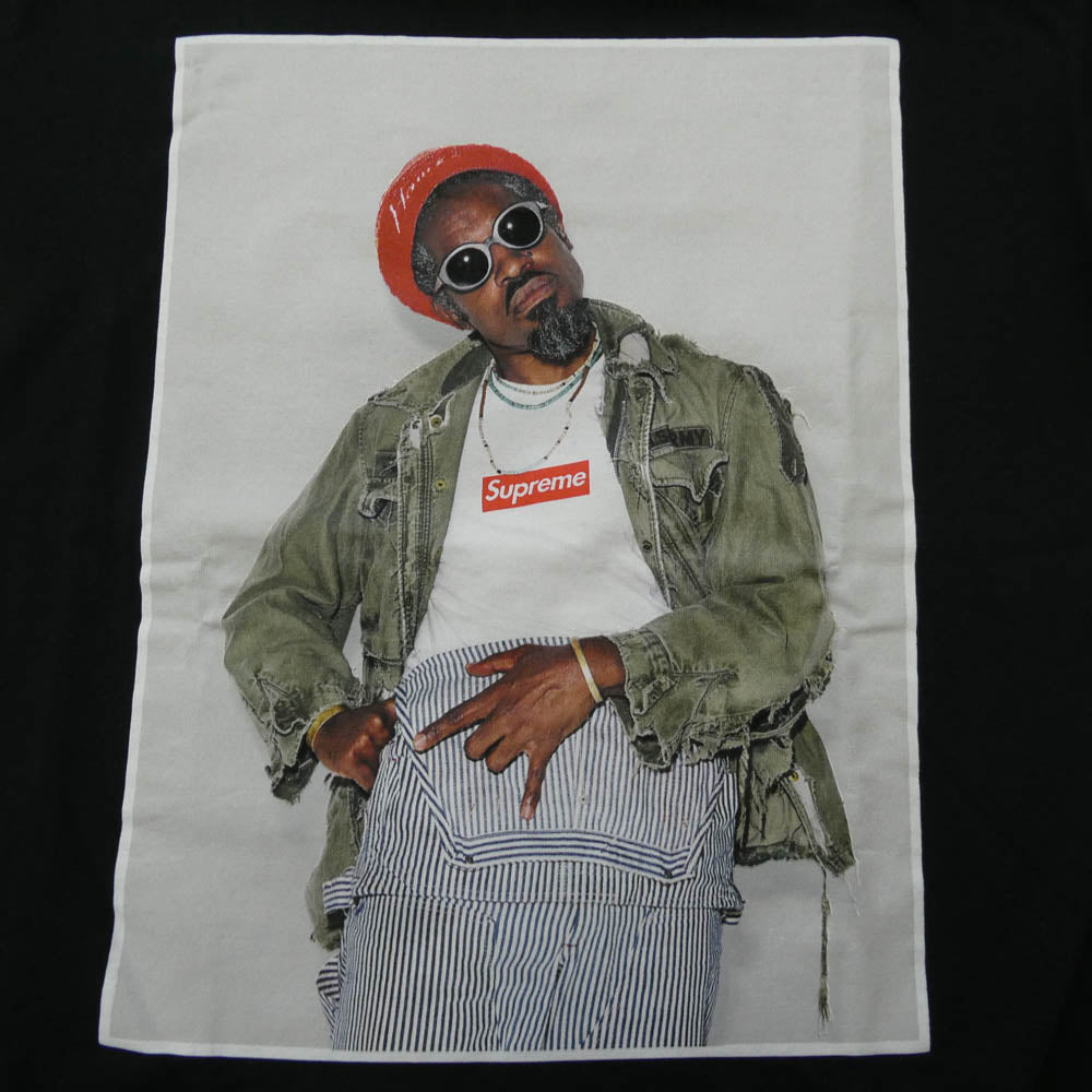 Supreme シュプリーム 22AW Andre 3000 Tee アンドレ フォト プリント 半袖 Tシャツ ブラック系 S【中古】
