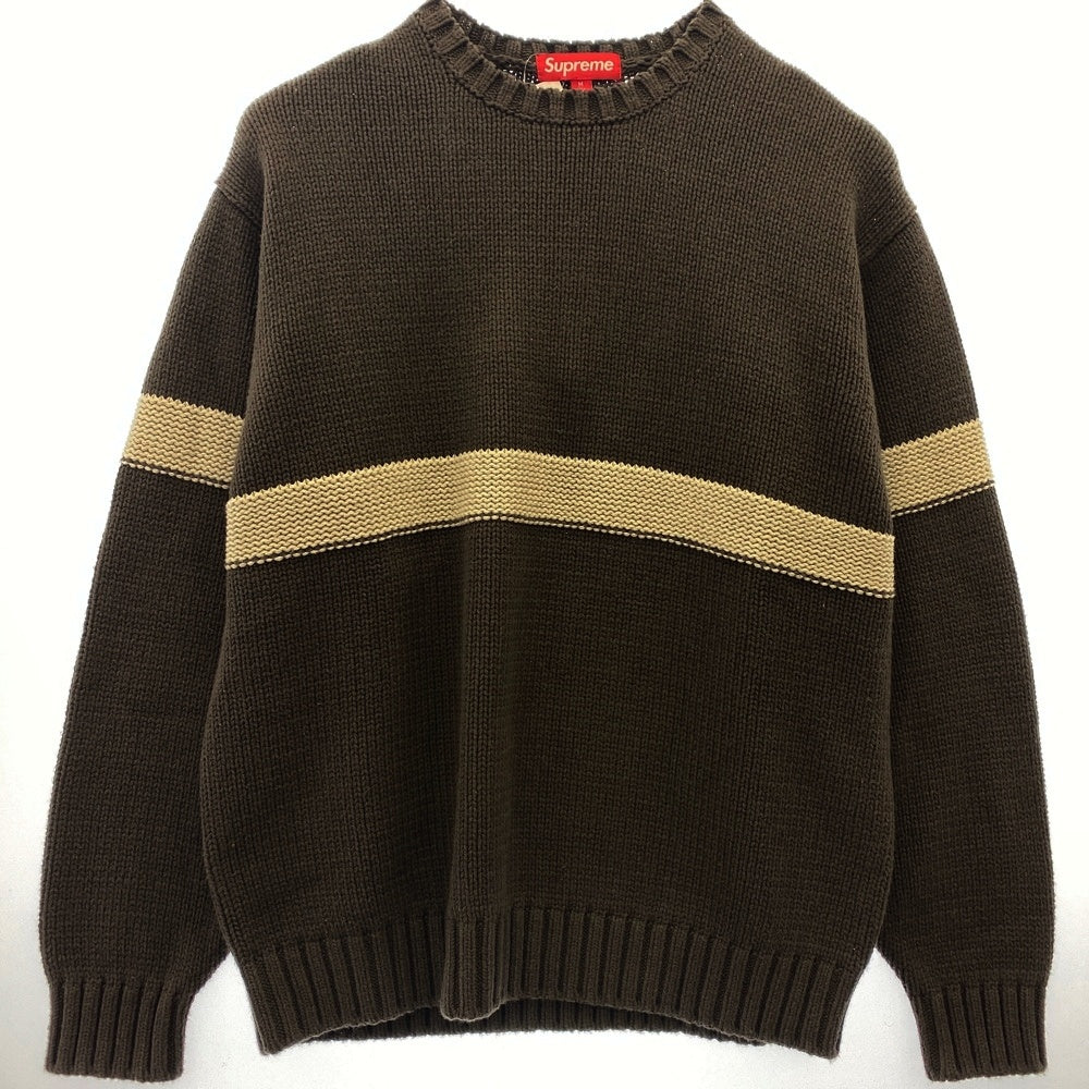 Supreme シュプリーム 25SS Tonal Appliqu? Sweater トーナルアップリケ セーター ニット カーキ系 M【中古】