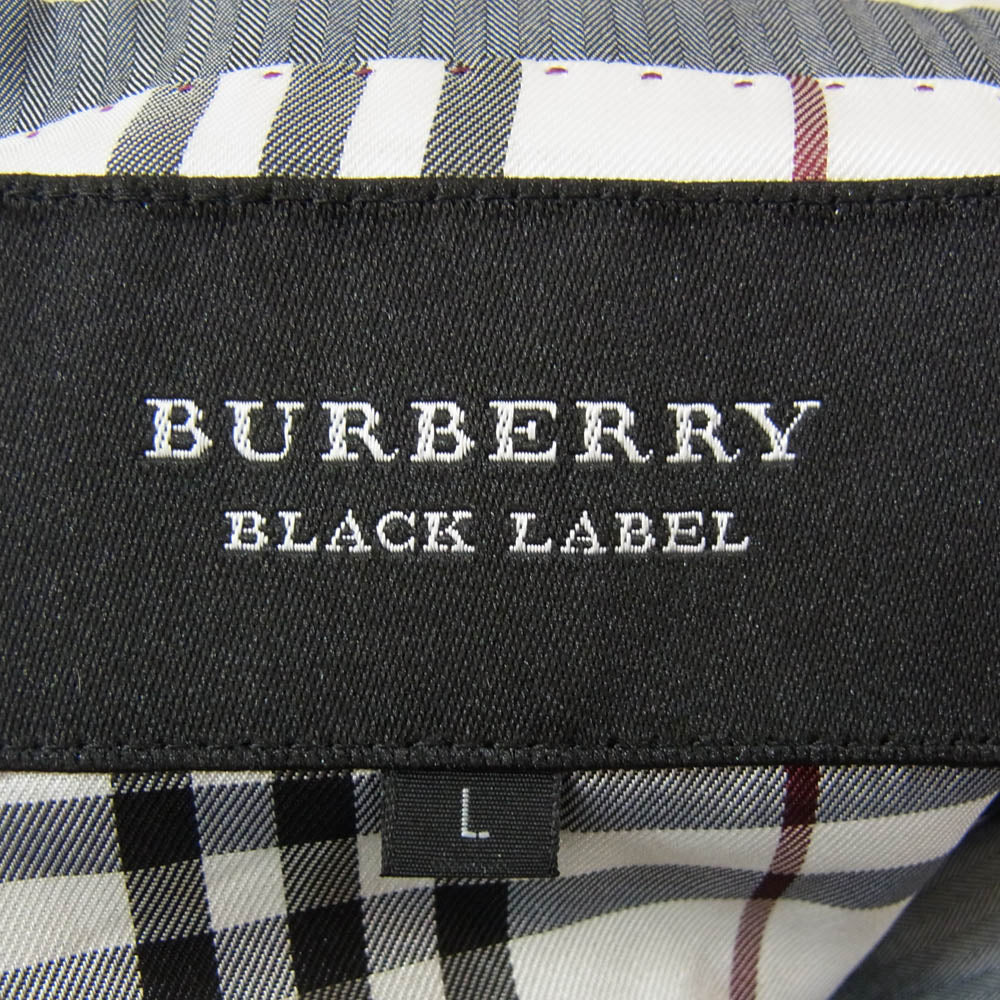BURBERRY BLACK LABEL バーバリーブラックレーベル BME65-702-07 裏地ノバチェック ピークトラベル 2B テーラードジャケット グレー系 L【中古】