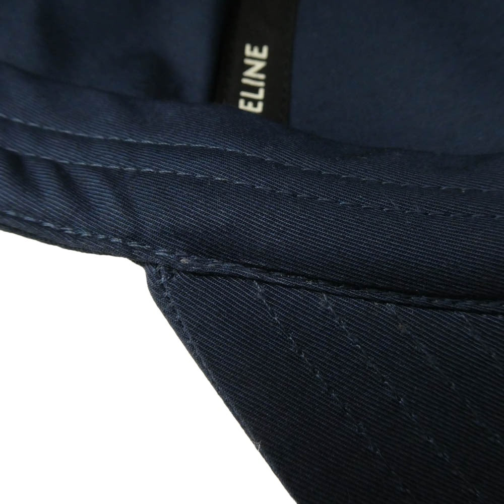 CELINE セリーヌ 2AUA1969P CASQUETTE BASEBALL ロゴ刺繍 ベースボール キャップ ネイビー系 L【極上美品】【中古】
