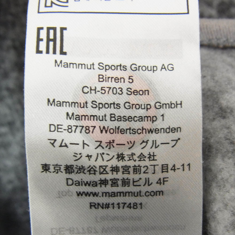 Mammut マムート 1014-01400 Chamuera ML Jacket カムエラ ロゴ刺繍 ニット フリースジャケット グレー系 XL【中古】