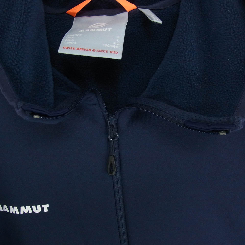 Mammut マムート 1014-04280 Aconcagua ML Hooded Jacket POLARTEC アコンカグア ミッドレイヤー ポーラテック フーデッド フリース ジャケット ネイビー系 XL【中古】