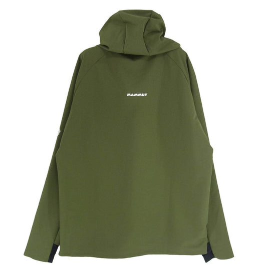 Mammut マムート 1011-00791 Macun SO Hooded Jacket マクン ソフトシェル フーデット ジャケット カーキ系 2XL【中古】