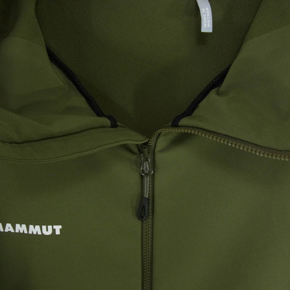 Mammut マムート 1011-00791 Macun SO Hooded Jacket マクン ソフトシェル フーデット ジャケット カーキ系 2XL【中古】