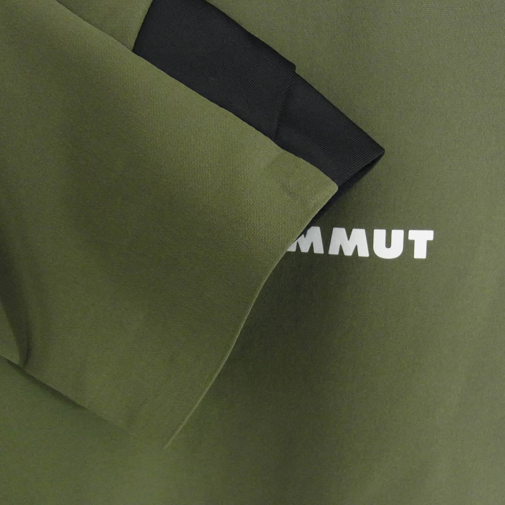 Mammut マムート 1011-00791 Macun SO Hooded Jacket マクン ソフトシェル フーデット ジャケット カーキ系 2XL【中古】