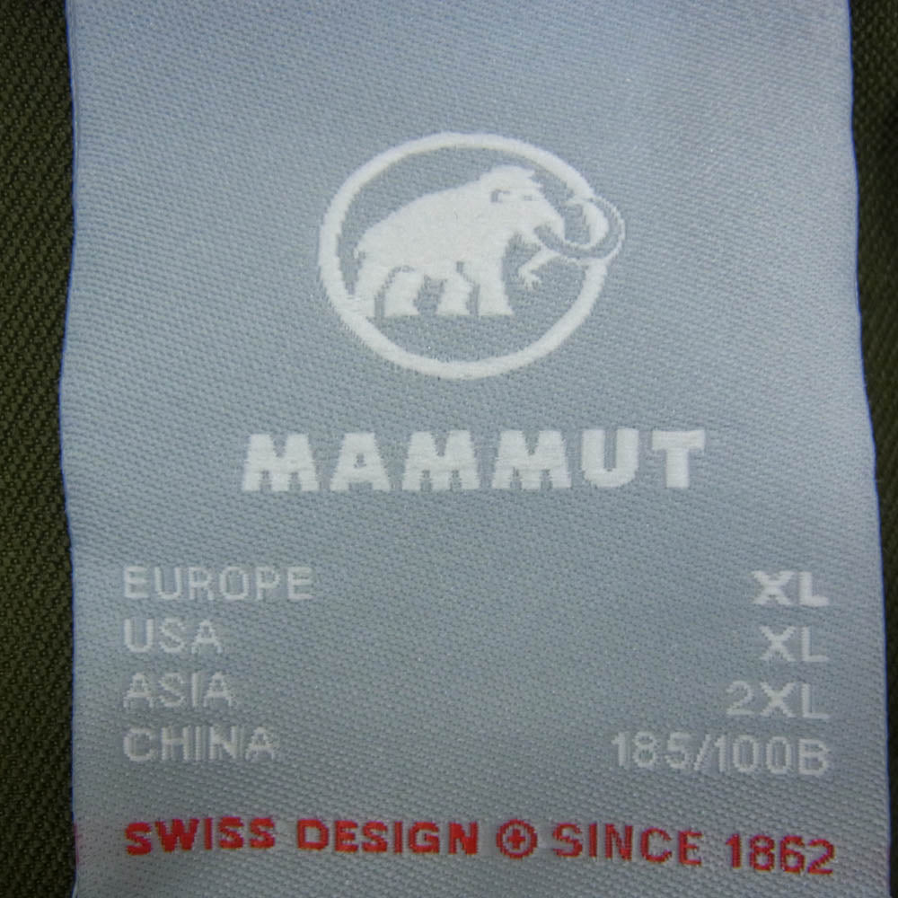 Mammut マムート 1011-00791 Macun SO Hooded Jacket マクン ソフトシェル フーデット ジャケット カーキ系 2XL【中古】