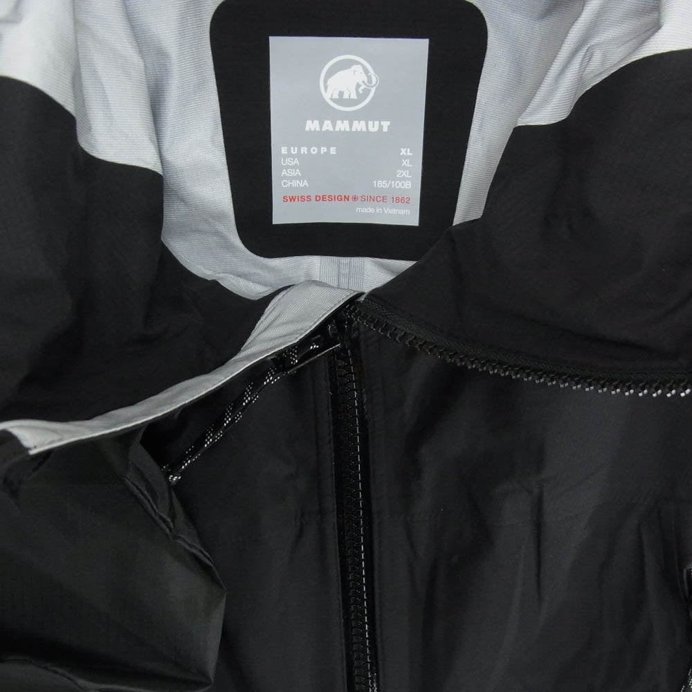 Mammut マムート 1010-32070 Masao Light 2.0 HS Hooded Jacket マサオ ライトハードシェル フーデッド ジャケット ブラック系 2XL【中古】