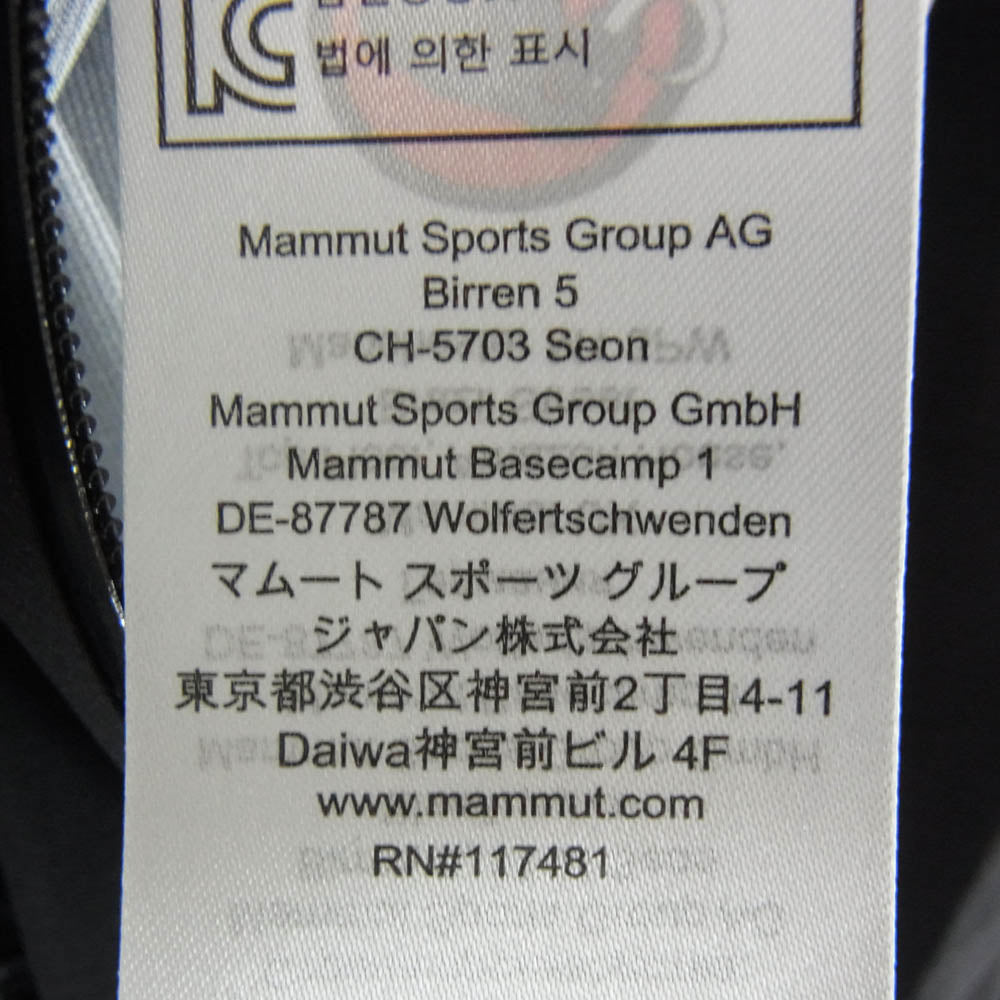 Mammut マムート 1010-32070 Masao Light 2.0 HS Hooded Jacket マサオ ライトハードシェル フーデッド ジャケット ブラック系 2XL【中古】