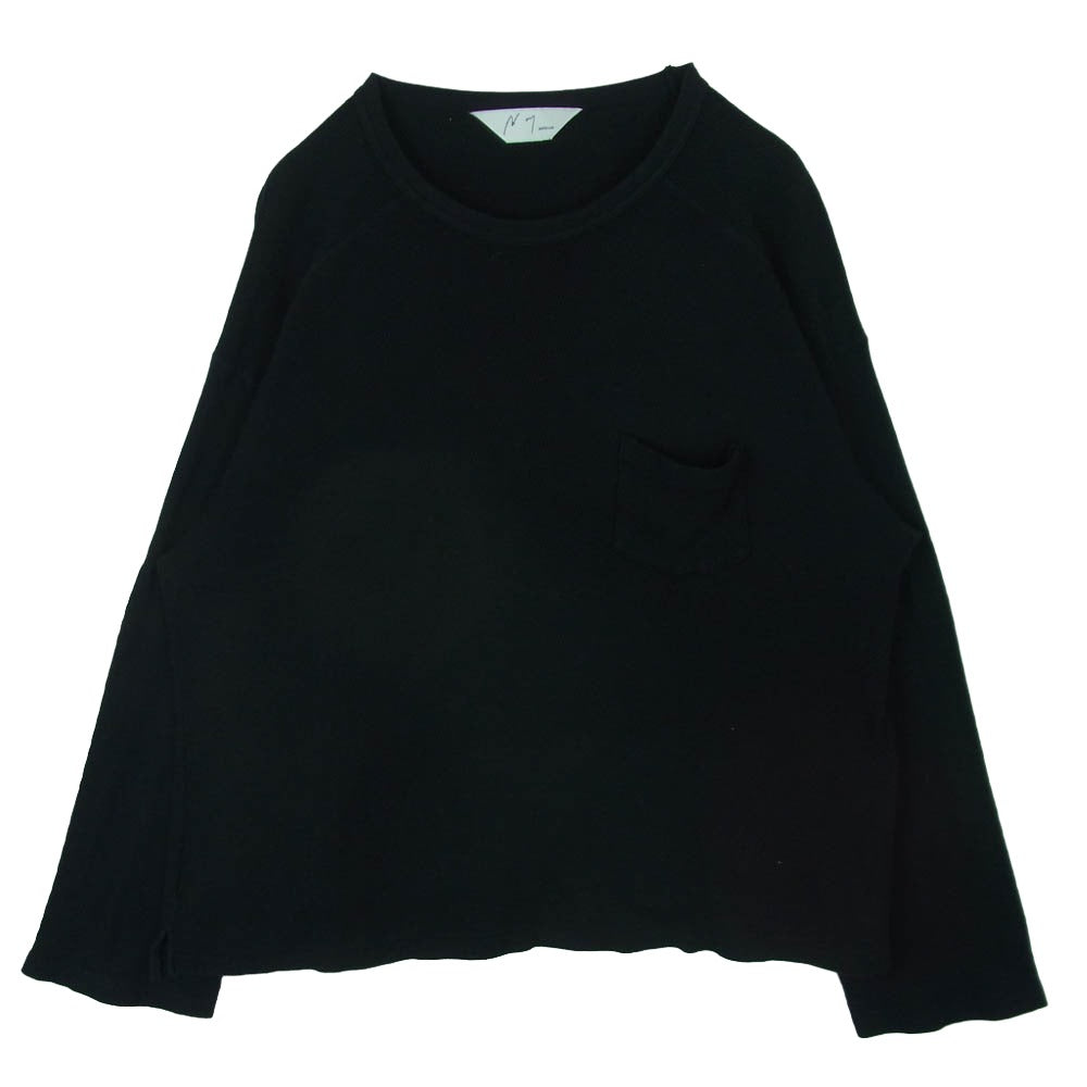 ANCELLM アンセルム ANC-CT99 WAFFLE CREW NECK LS T-SHIRT ワッフル クルーネック 長袖 カットソー Tシャツ ブラック系 2【中古】