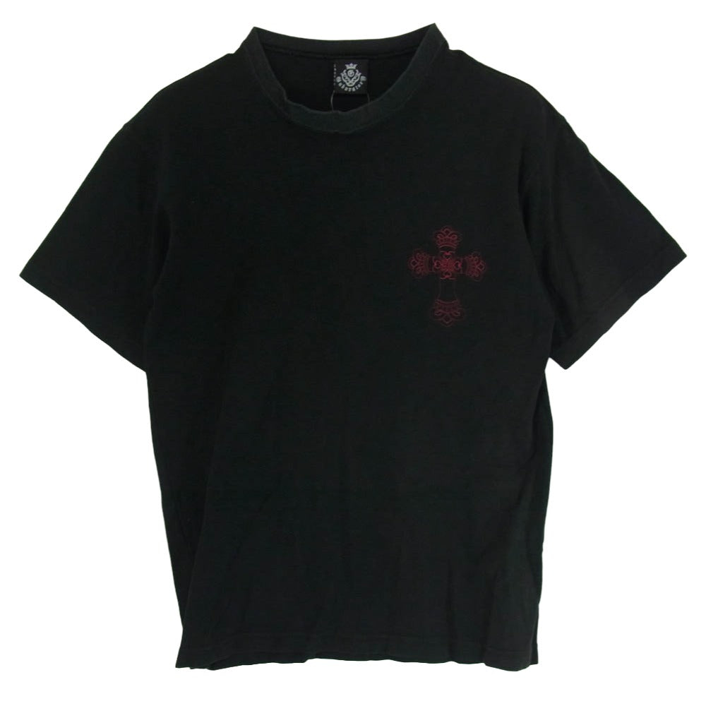 GABOR ガボール Gaboratory ガボラトリー USA製 4ハートクロス バックGクラウンプリント 半袖 Tシャツ ブラック系 サイズ表記無【中古】