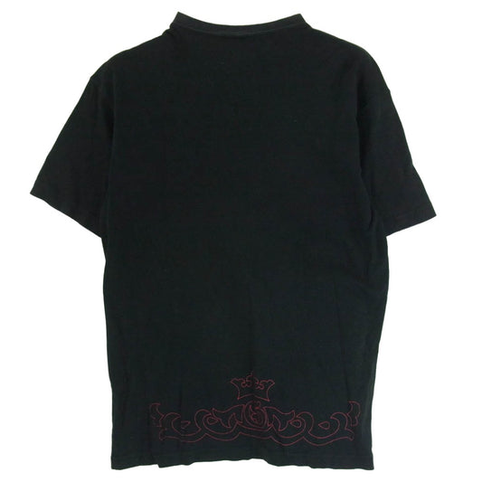 GABOR ガボール Gaboratory ガボラトリー USA製 4ハートクロス バックGクラウンプリント 半袖 Tシャツ ブラック系 サイズ表記無【中古】