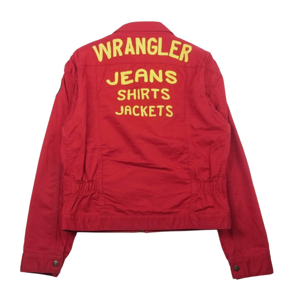 Wrangler ラングラー W9712 COTTON TWILL JACKET WITH EMBROIDERY バックロゴ チャンピオンジャケット レッド系 38【中古】