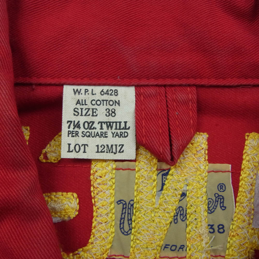 Wrangler ラングラー W9712 COTTON TWILL JACKET WITH EMBROIDERY バックロゴ チャンピオンジャケット レッド系 38【中古】