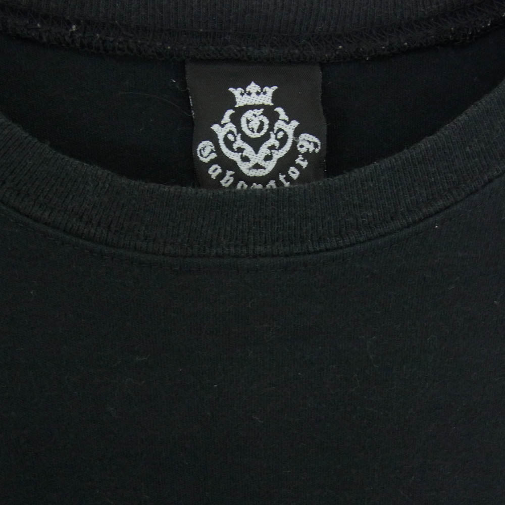 GABOR ガボール Gaboratory ガボラトリー USA製 アトリエマーク バックプリント 半袖 Tシャツ ブラック系 サイズ表記無【中古】