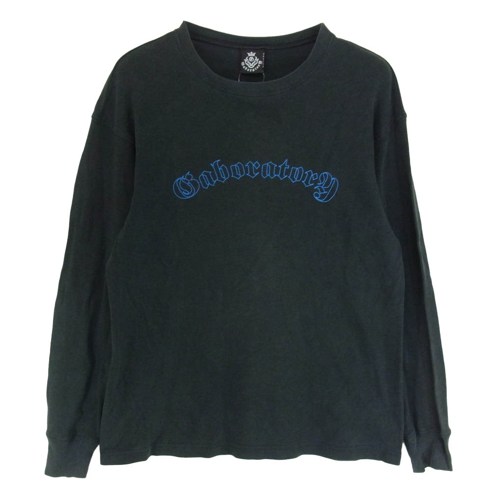 GABOR ガボール Gaboratory ガボラトリー USA製 アーチロゴ Gクラウン 長袖Ｔシャツ ブラック系 サイズ表記無【中古】