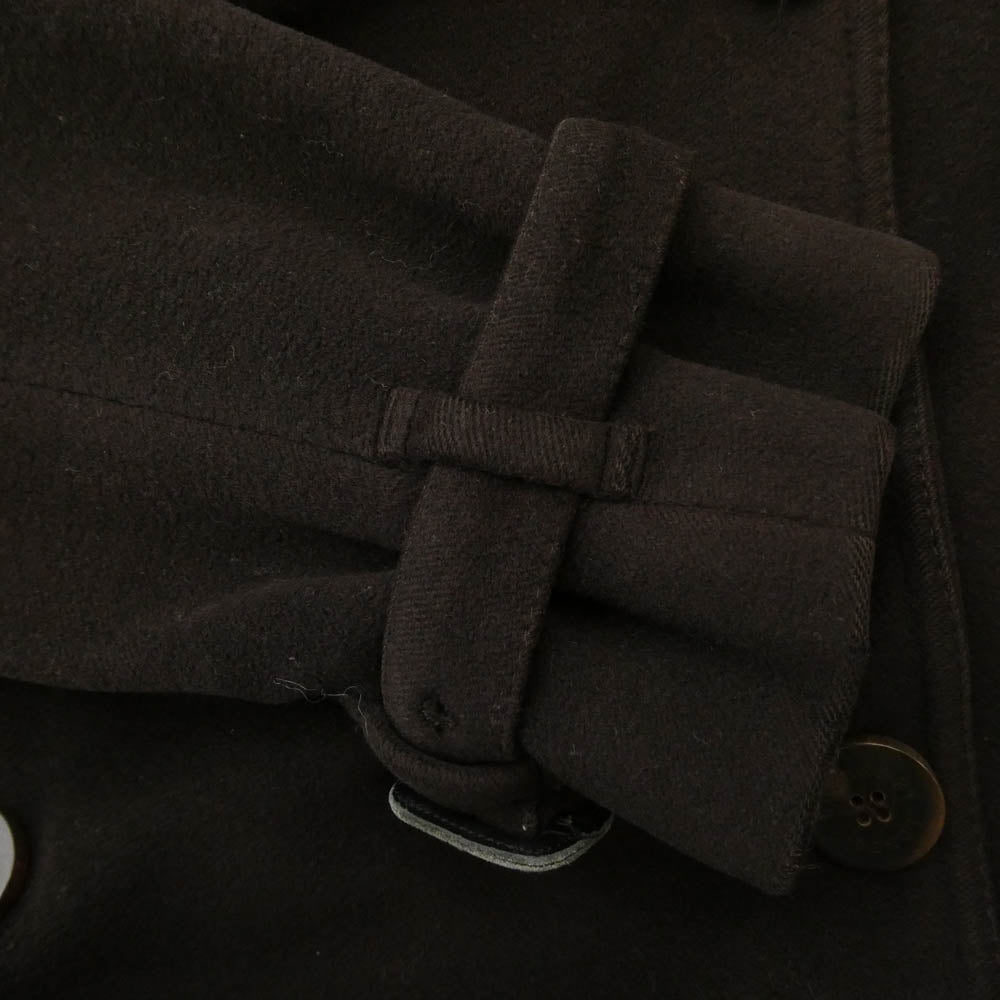 BURBERRY LONDON バーバリー ロンドン イタリア製 裏地ノバチェックパイピング ダブルブレスト ウール トレンチコート ダークブラウン系 UK10【中古】