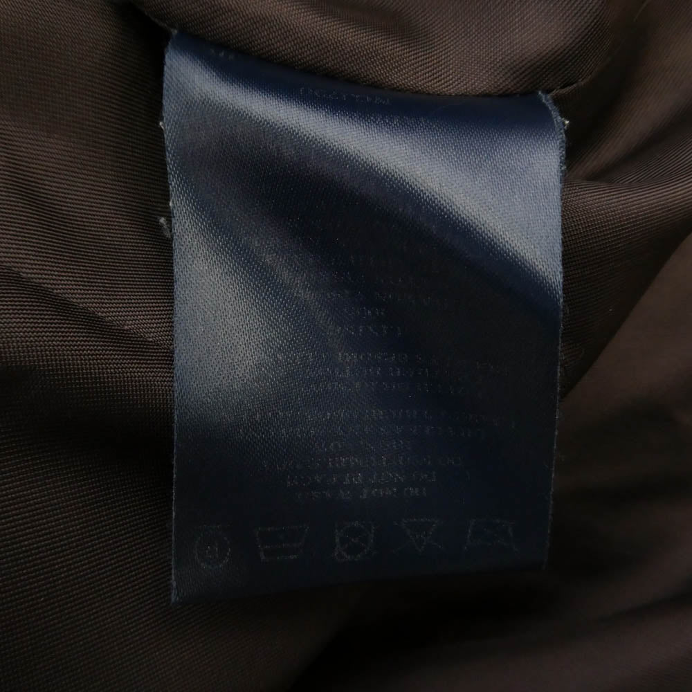 BURBERRY LONDON バーバリー ロンドン イタリア製 裏地ノバチェックパイピング ダブルブレスト ウール トレンチコート ダークブラウン系 UK10【中古】