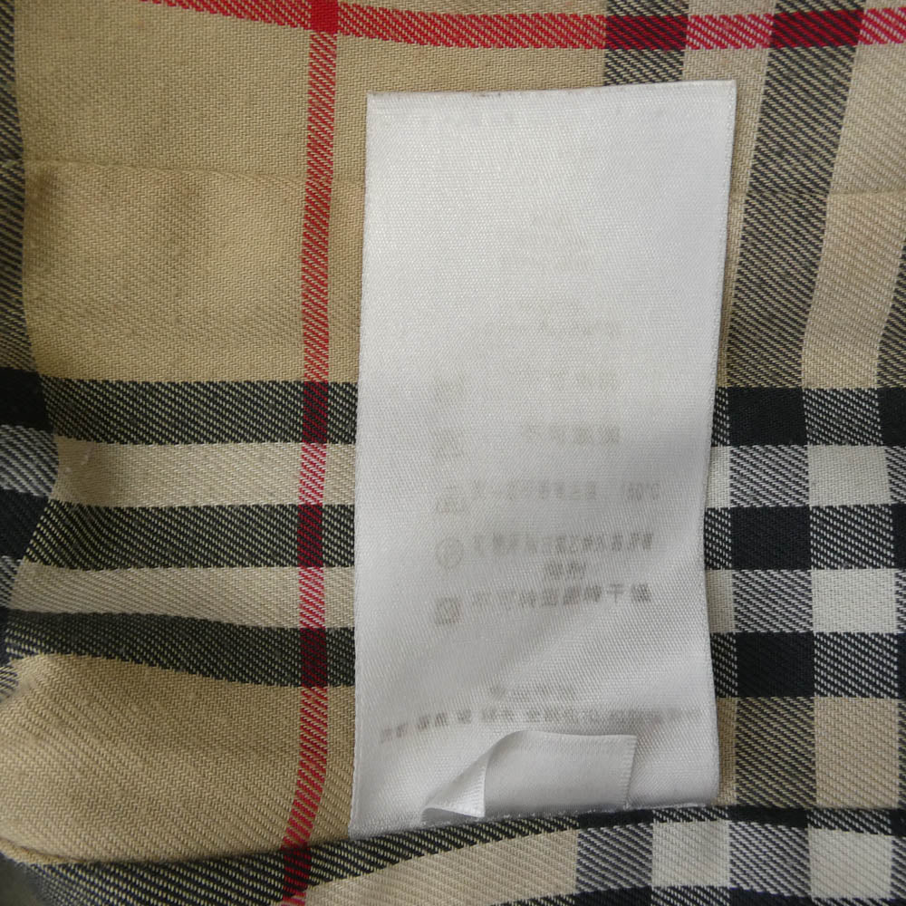 BURBERRY LONDON バーバリー ロンドン 英国製 裏地ノバチェック ダブルブレスト トレンチコート ブラック系 UK8【中古】