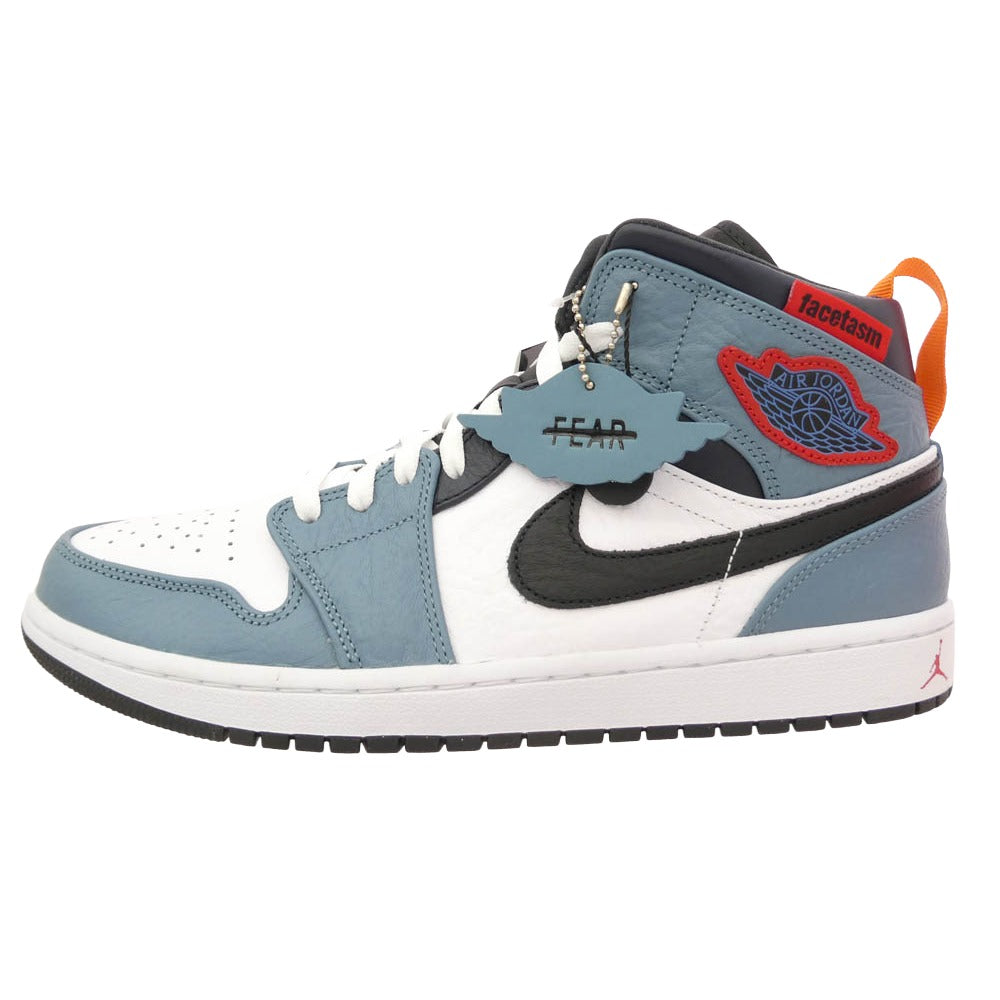 NIKE ナイキ CU2802-100 Air Jordan 1 Mid White Navy エアジョーダン1 ミッド ホワイト ネイビー ミドルカット スニーカー 白×ブルー系 28cm【極上美品】【中古】
