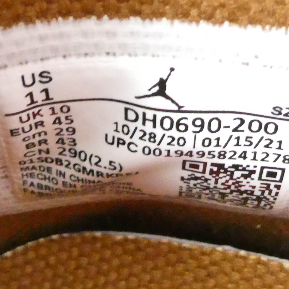 NIKE ナイキ DH0690-200 【フェイクバスターズ鑑定済】×Travis Scott Air Jordan 6 British Khakiトラヴィススコット エアジョーダン6 ブリティッシュ カーキ ハイカット スニーカー ベージュ系 29cm【極上美品】【中古】