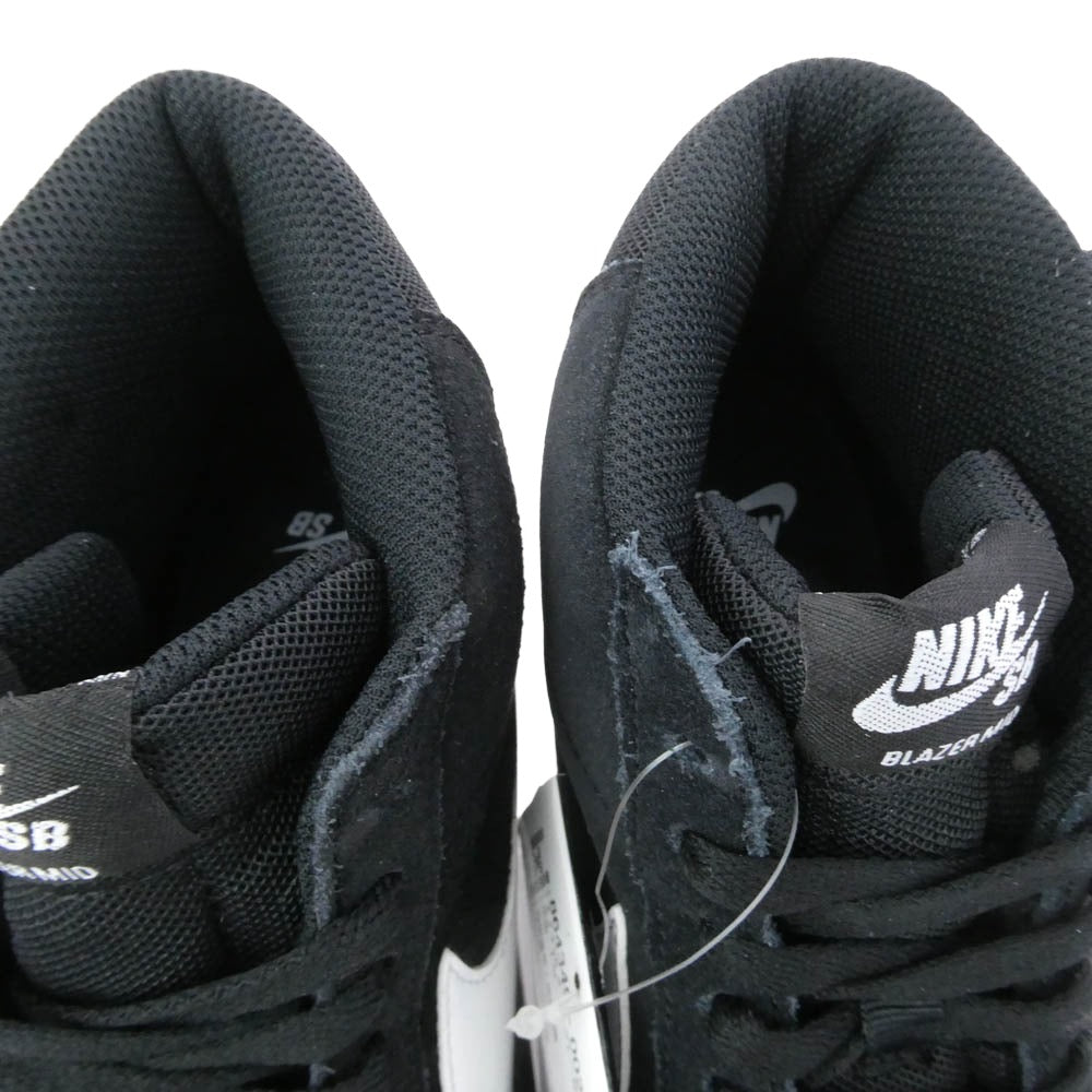NIKE SB ナイキエスビー 864349-002 Zoom Blazer Mid Black White ズーム ブレーザー ミッド ブラック ホワイト ミッドカット スニーカー ブラック系 28cm【中古】