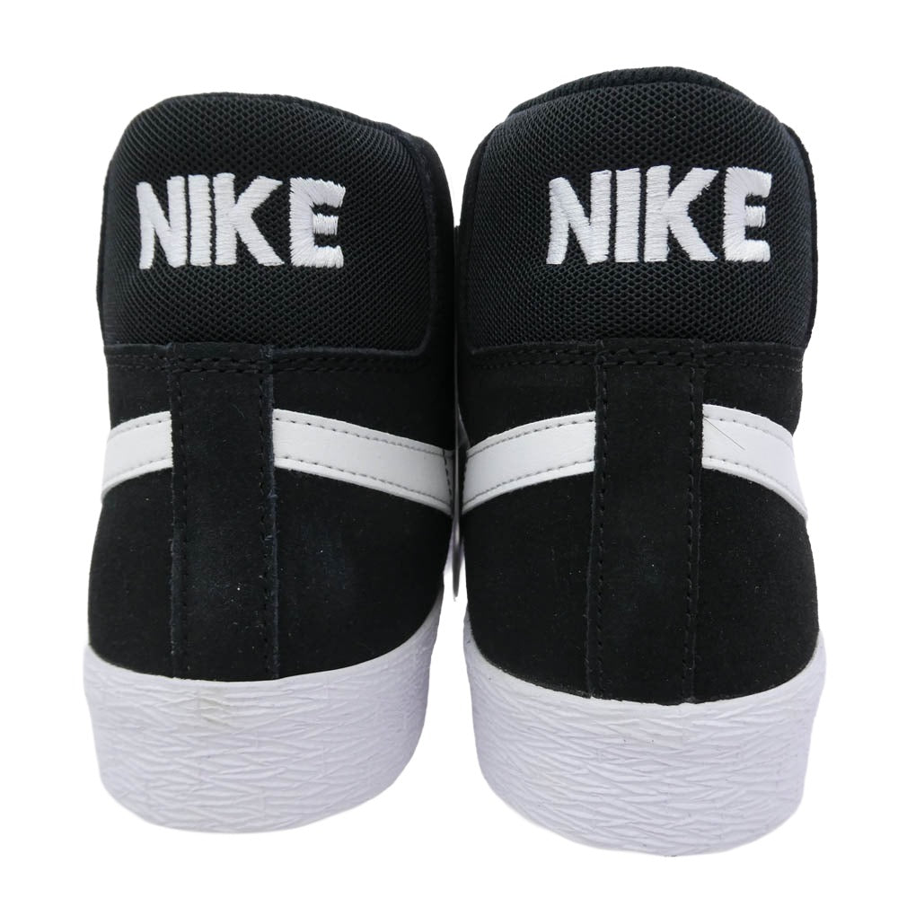 NIKE SB ナイキエスビー 864349-002 Zoom Blazer Mid Black White ズーム ブレーザー ミッド ブラック ホワイト ミッドカット スニーカー ブラック系 28cm【極上美品】【中古】