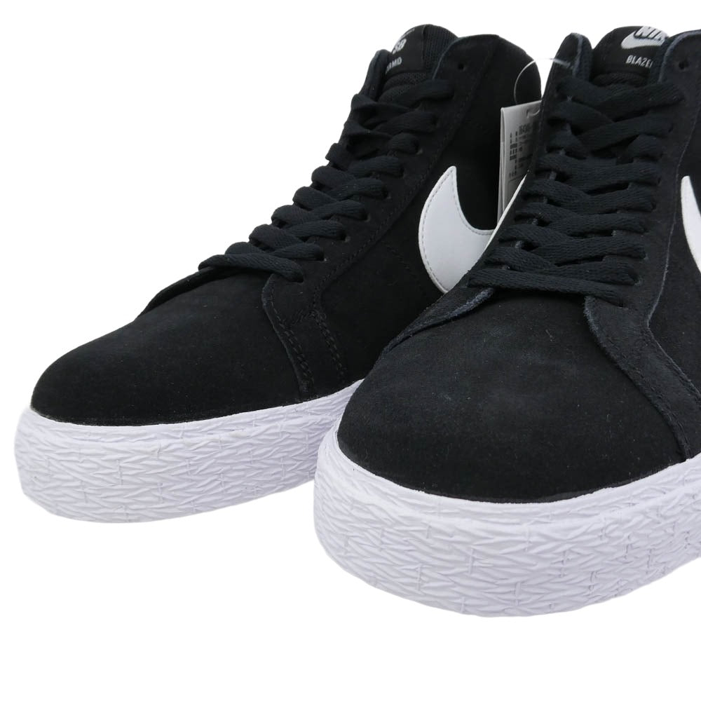 NIKE SB ナイキエスビー 864349-002 Zoom Blazer Mid Black White ズーム ブレーザー ミッド ブラック ホワイト ミッドカット スニーカー ブラック系 28cm【極上美品】【中古】