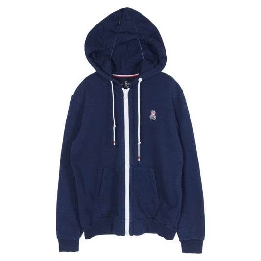 サイコバニー ロゴワッペン フルジップ パーカー ネイビー系 F【中古】