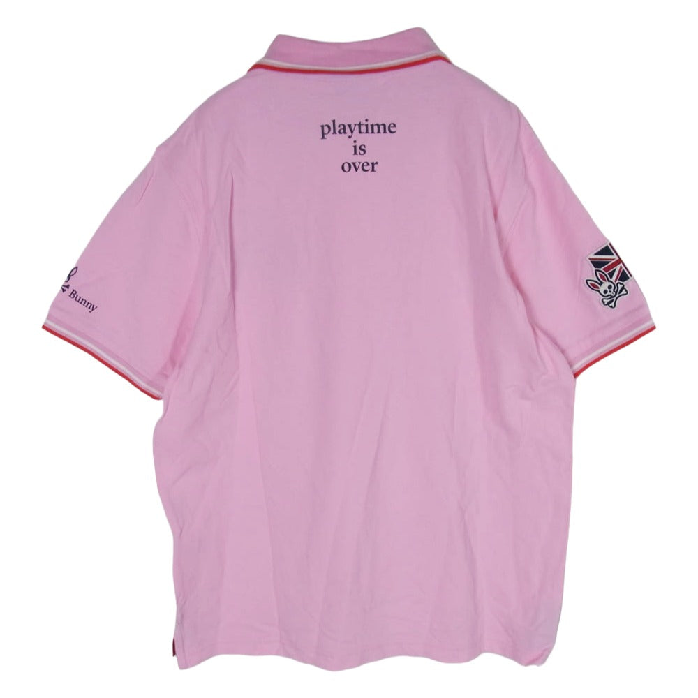 サイコバニー Peanut ピーナッツ スヌーピー ワッペン 半袖 ポロシャツ ピンク系 M【中古】