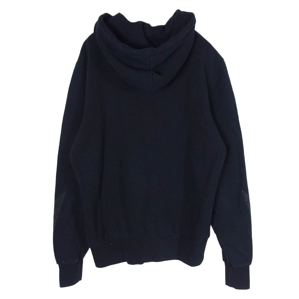 HYDROGEN ハイドロゲン ナンバリング 17 サンダーボルト スタッズ フルジップ パーカー ブラック系 S【中古】