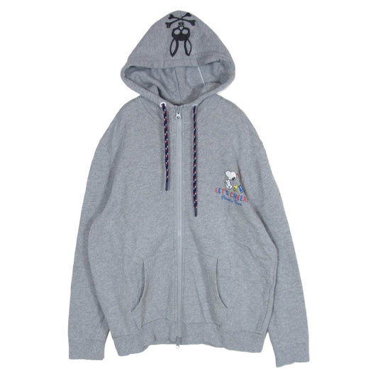 サイコバニー Peanut ピーナッツ スヌーピープリント フルジップ パーカー グレー系 S【中古】