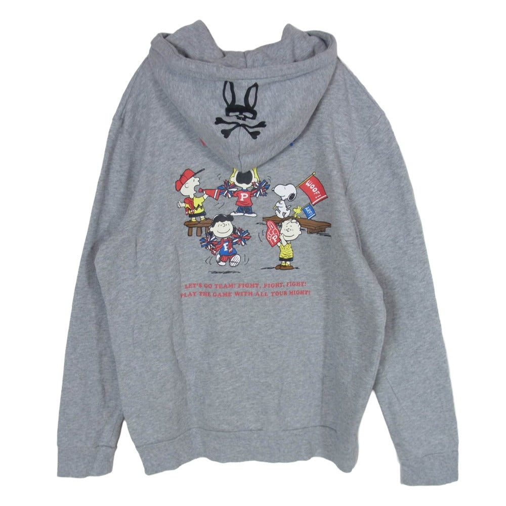 サイコバニー Peanut ピーナッツ スヌーピープリント フルジップ パーカー グレー系 S【中古】