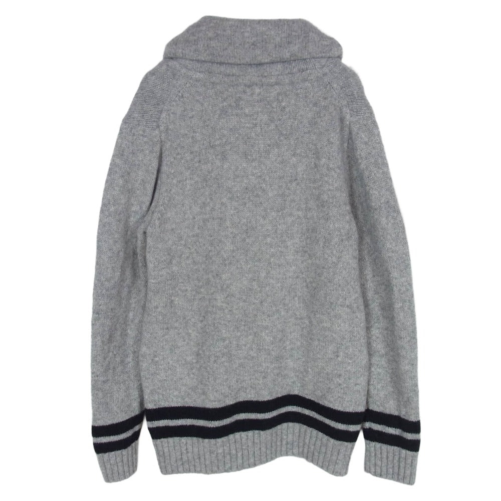サイコバニー ロゴワッペン ショールカラー カーディガン グレー系 XS【中古】