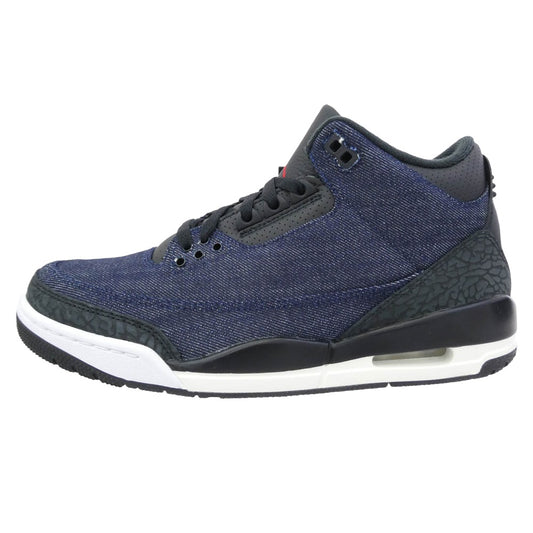 NIKE AIR JORDAN ナイキ ジョーダン Levi's リーバイス IH7959-400 Air Jordan 3 Retro SP Indigo and Gym Red エアジョーダン3 レトロ SP インディゴ アンド ジムレッド ハイカット スニーカー インディゴブルー系 26.5cm【新古品】【未使用】【中古】