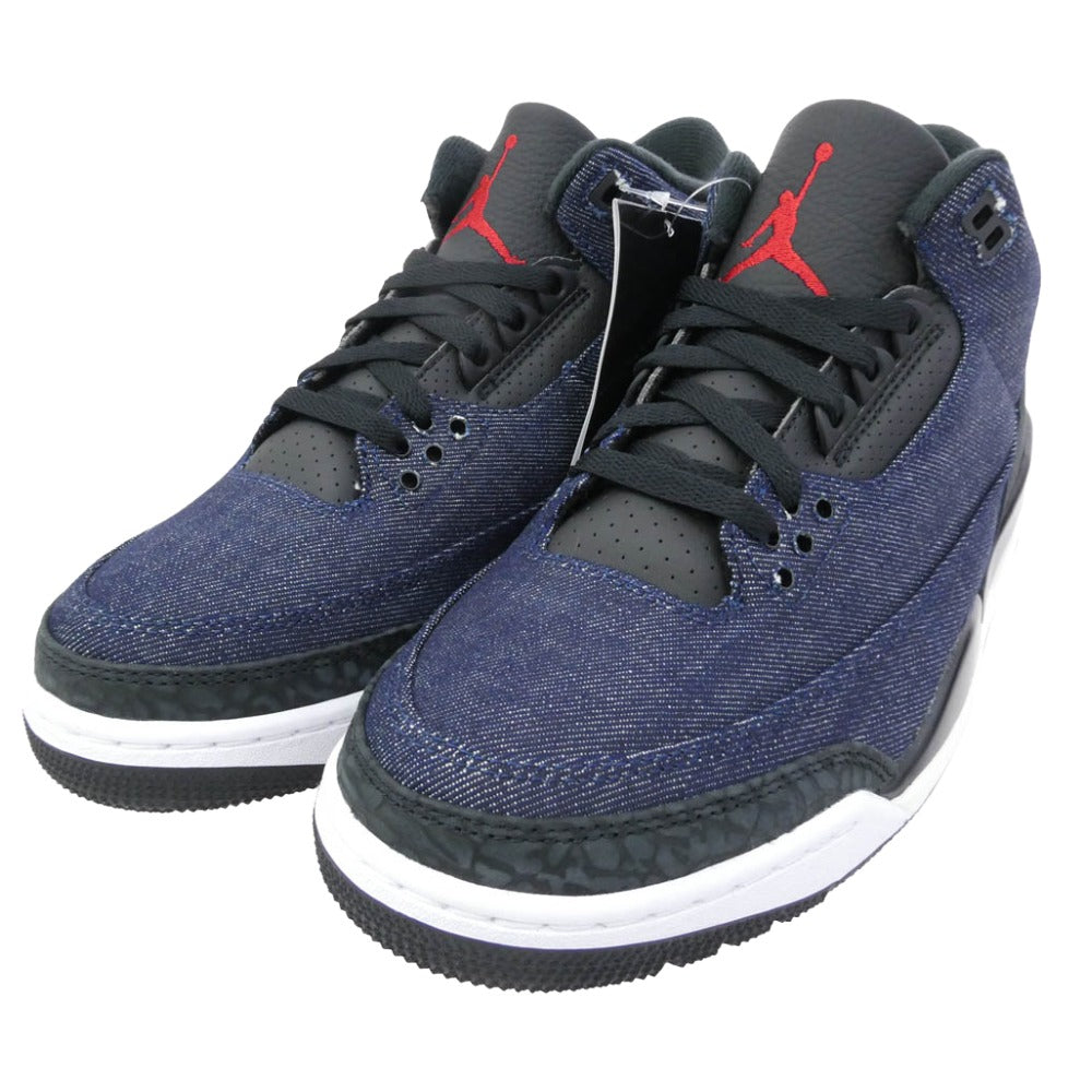 NIKE AIR JORDAN ナイキ ジョーダン Levi's リーバイス IH7959-400 Air Jordan 3 Retro SP Indigo and Gym Red エアジョーダン3 レトロ SP インディゴ アンド ジムレッド ハイカット スニーカー インディゴブルー系 26.5cm【新古品】【未使用】【中古】