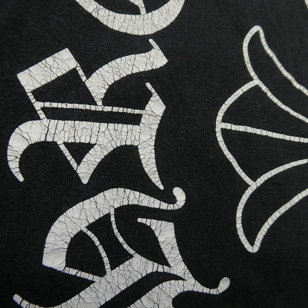 CHROME HEARTS クロムハーツ（原本無） CH CRS T-SHRT CHクロスプリント ネックロゴ クルーネック 半袖 Tシャツ ブラック系 M【中古】