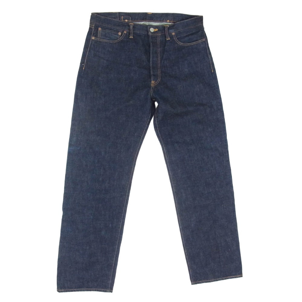 マーブルズ MPT-S21FM02 × F.Yutaka 藤原裕 1940 Denim Pants 大戦モデル シンチバック デニムパンツ インディゴブルー系 35【中古】