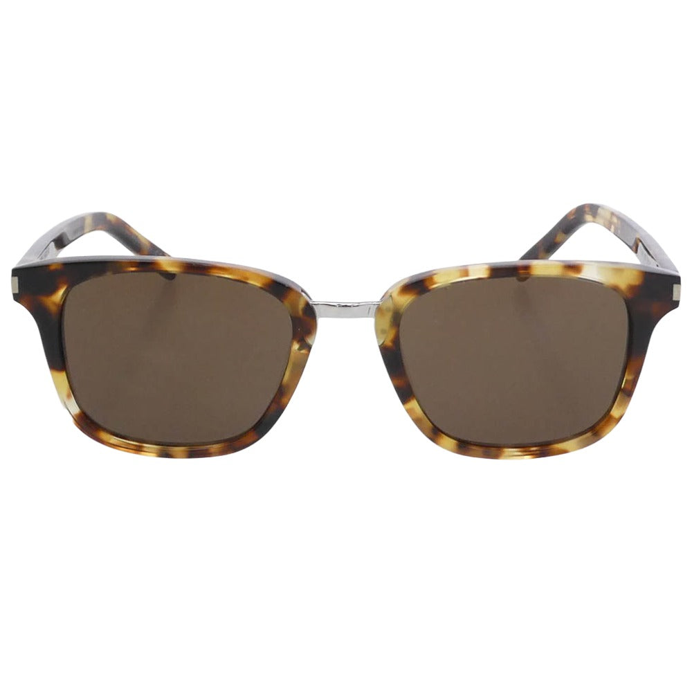 SAINT LAURENT サンローラン SL341 005 マーブル ウェリントン サングラス アイウェア 眼鏡 フレーム：ブラウン系 51□21-145【中古】