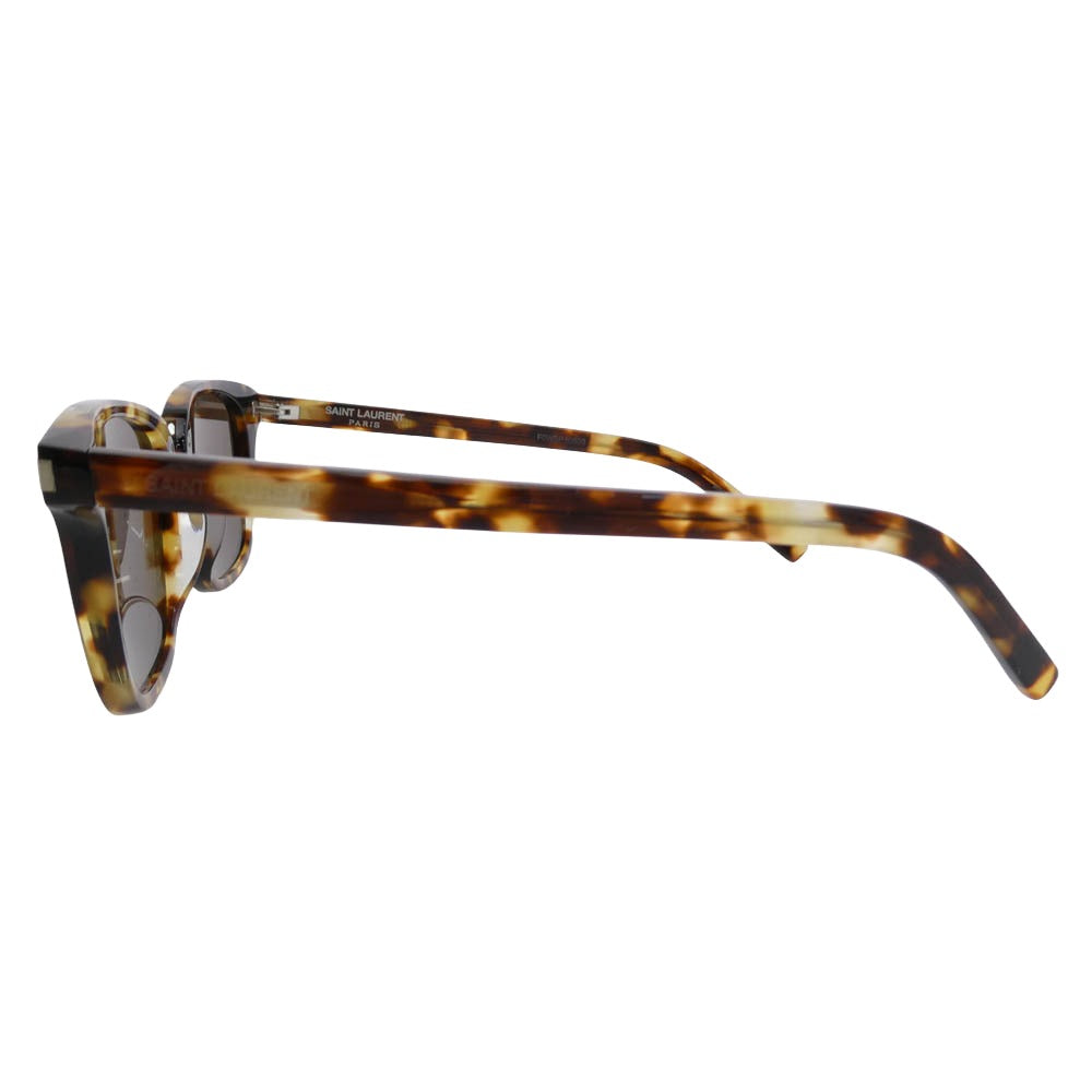 SAINT LAURENT サンローラン SL341 005 マーブル ウェリントン サングラス アイウェア 眼鏡 フレーム：ブラウン系 51□21-145【中古】